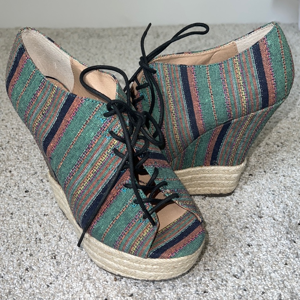 Cute STEVE MADDEN JUDE WEDGE SANDAL MULTI US 6